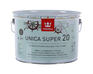 Лак полуматовый Tikkurila Unica Super ЕР 9 л